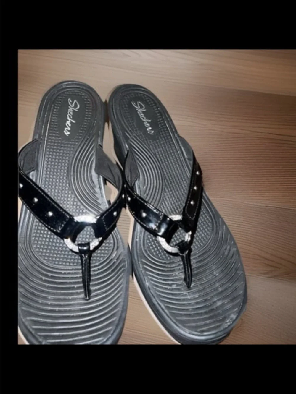 Skechers wedges thong Sandals, Women’s Size 8